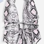 SheIn Snakeskin Printed Wrap Swimsuit Photo 0