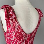 Deb Women's Red Nude Lace Floral Fit & Flare Formal Party Short Dress Size S Photo 4