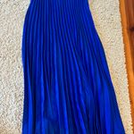 SheIn Blue Pleated Maxi Skirt Photo 0