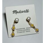 Madewell Daisy Cultured Pearl Linear Drop Earrings Photo 2