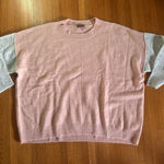 Vince Camuto  Baby Pink with Grey Sleeves Pullover Sweater, Size 3X, NWOT Photo 0