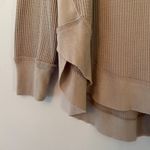 We The Free  Pink V-neck Thermal Henley Top Oversized Lounge Women's size Small Photo 3