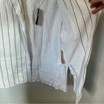 Abercrombie & Fitch New Linen blend Striped Blazer small white black pinstripe Photo 6