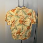 Tommy Bahama Vintage  Silk Yellow Hawaiian Shirt size small‎ Photo 5
