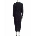 Retrofete Black Sequin Jasmine Wrap Midi Dress NWT Size Small Photo 11
