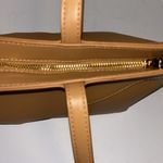 Elegant Tan Vegan Leather Tote Bag Cool Shape Very Chic❤️ Photo 4