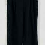 Nancy Bolen City Girl Vintage Velvet Waist Trim Pleated Front‎ Trousers Black Size 12 Photo 0