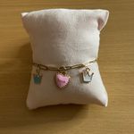 Stainless Steel Gold Birthday Charm Bracelet Photo 3