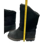 Sorel  Suede Shearling Foldover Tall Black Boots Black Size 7M Photo 6