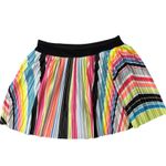 Lucky In Love Pleated Skort Small Multicolor Spectrum Colorful Tennis Pickleball Black Photo 1
