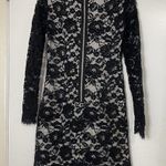 Theory Marique black floral lace overlay mini dress size US 6 $345 Photo 5