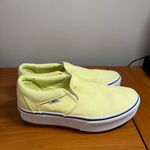 Vans  Asher Platform Slip On Sneaker Shoe Yellow Canvas Butter Pastel Skater W9.5 Photo 6