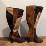 Impo  patchwork leather boho 70’s chunk heel boots 6 Photo 3