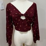Raga NWT  long‎ sleeve cropped top cut out Medium Photo 0