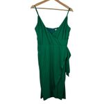 Lovers + Friends  Orchid‎ Dress Women's Large Green Wrap Cocktail Party V-Neck Photo 1