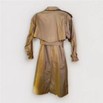 Worthington Essentials Womens 10P Olive Trench Coat Vintage Petite Raincoat Belt Tan Photo 1