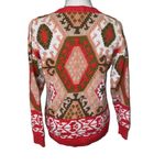 French Navy Vintage Grandpa Sweater Knit Fair Isle Pullover Crewneck size small Photo 43