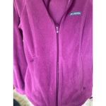 Columbia  Fleece Full Zip Jacket L Eggplant Purple Outdoor Granola Hiking Camping Photo 4