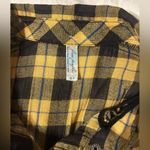 Free People  Plaid Gauzy Cut Out Button Down Shirt NWOT Photo 7