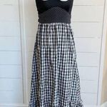 American Vintage VTG RARE Young Edwardian Arpeja Black and White Gingham Maxi dress sz 7 Photo 1