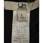 YA Los Angeles  Women's‎ Black Short Sleeve Fringe Blouse Size L Photo 2