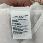 American Eagle  Linen Blend Micro Floral Sundress Sz Medium Cream Cottage Halter Photo 10