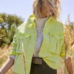 Free People  Neon Yellow Part Time Love Corduroy Jacket Photo 0