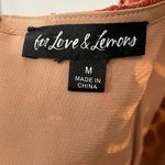 For Love & Lemons Letitia Brown Orange Lace Puff Sleeve Cutout Mini Dress Size M Photo 6