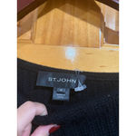 St. John 100% Cashmere Black Red Asymmetrical Sweater Poncho M Photo 2