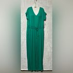Soft Surroundings  Caspian Jersey Jumpsuit Vivid Green size Large New with tags Photo 1