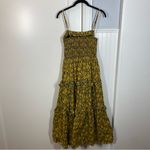 Nicholas ADELE Black and Gold Floral Cotton Tiered Ruffle Sundress Size 4 Maxi‎ Photo 8