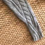 Grey cable knit soft crew neck sweater Gray Photo 9