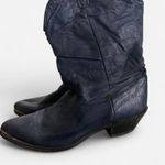 Dingo vintage blue black silver soft slouchy leather western cowboy boots 9 Photo 5