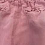 Abercrombie & Fitch Linen Blend Wide Leg Cropped Ankle Pant Pink size Medium Photo 4