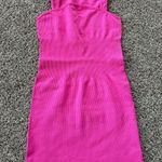 OQQ Bodycon Mini Dress Sleeveless Ribbed Hot Pink Casual Party Size M Size M Photo 0