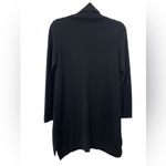 Eileen Fisher  Black 100% Merino Wool Turtleneck‎ Tunic Sweater Size XXS Photo 1