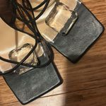 Mach & Mach  Crystal Square Vinyl & Leather Sandal size 37 Photo 6