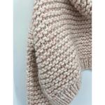 I Love Mr Mittens Taupe Cable Knit Hooded Bomber Wool Cardigan Sweater Size XS/S Photo 4