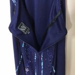 Nightway navy blue open back low cut prom holiday dress size 4 Photo 15