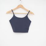 Athletic Crop Tank Top Navy Blue Spaghetti Strap Athletic Workout Size L Size L Photo 1