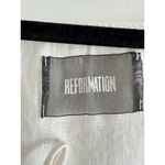 Reformation 100% Linen White Peasant Top Pineapple Embroidered Women’s Small Photo 2