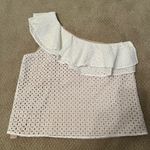 J.Crew  One Shoulder Eyelit Ruffle Blouse Photo 3