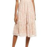 Dress the Population River Pink Floral Lace Off The Shoulder Dress XS Photo 0