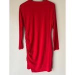 Btfbm Red Long Sleeve Side Ruched Mini Dress Size Medium Photo 4