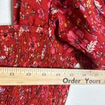 Band of the Free JOELLE CRIMSON FLORAL SMOCKED TOP size medium Photo 4