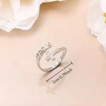 Stainless Steel Silver Engraved Ring “I can do all things” Adjustable Ring S 7 Photo 3