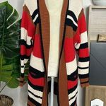 EXPRESS • color block open front knit cardigan Photo 0