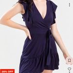 Francesca's Francesca’s navy wrap dress Photo 3