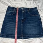 Free People  we the free denim skirt dark wash Size 29 NWOT Photo 5