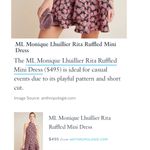 Anthropologie ×ML Monique Lhuillier Rita Ruffled M Photo 10